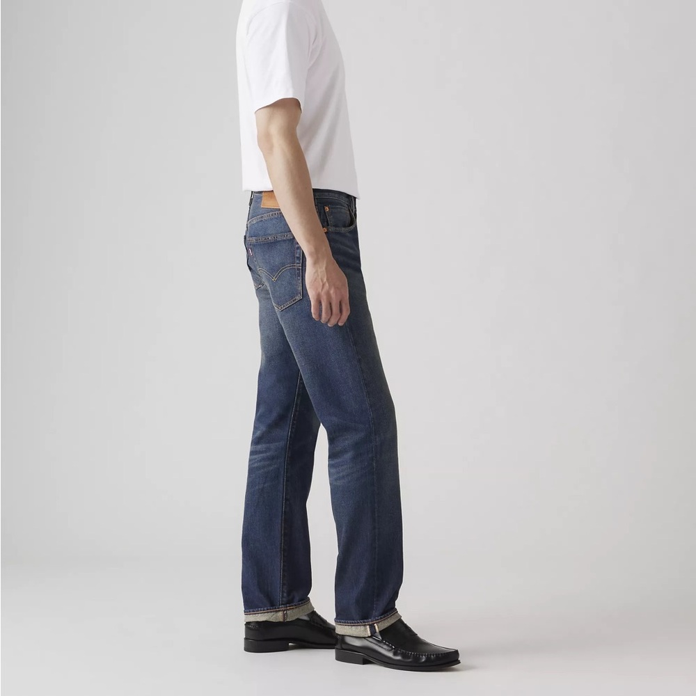 NWT Men’s Levi's 501 Original Fit Selvedge Jeans Size 34 x 32 in Bounty Hunter - Picture 3 of 16